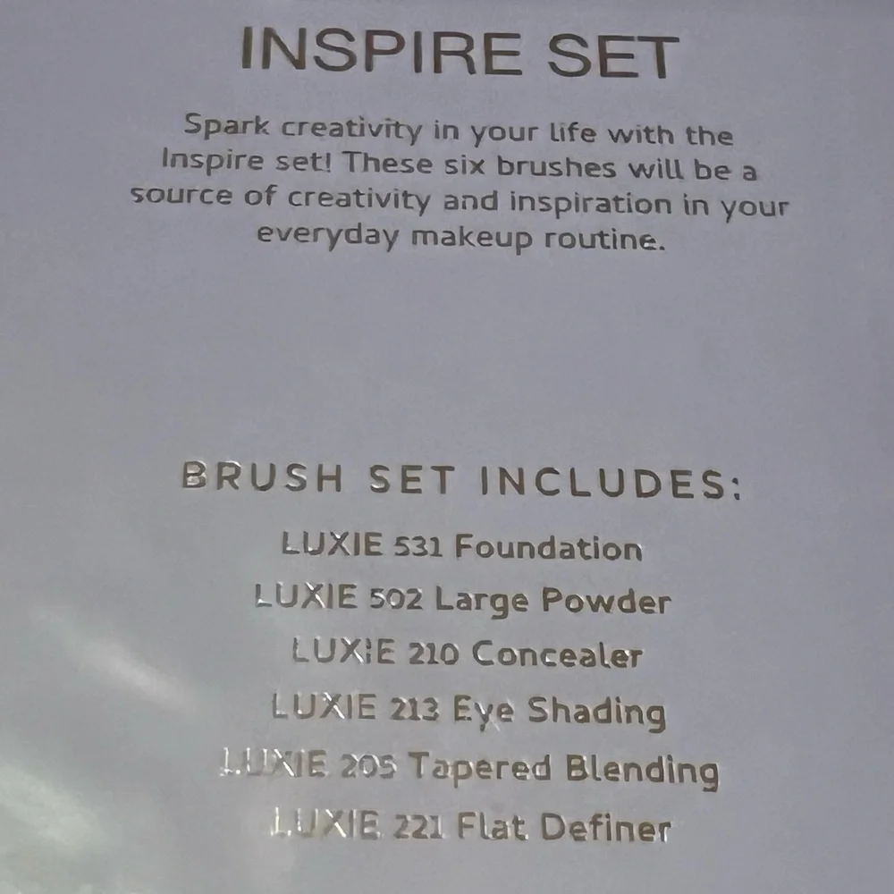 NIB Luxie Dreamcatcher Inspire Face & Eye Makeup Brush Set 6 piece